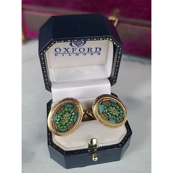 Vintage Floral Web Style Cufflinks - Picture 7 of 10